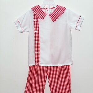 4T Shrimp&Grits Red and White Checkered